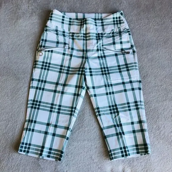 GG Blue Golf Green and White Plaid New Fab Fit Short III - Picture 4 of 15
